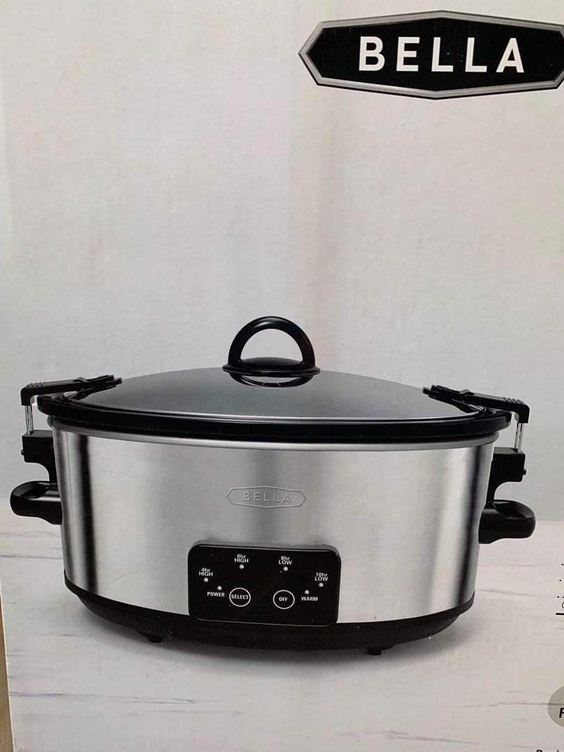 BELLA 6QT Programmable Slow Cooker, TV & Home Appliances, Kitchen