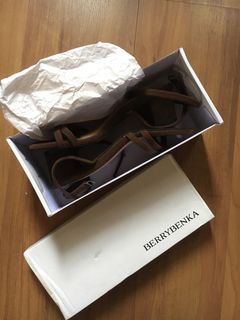 Berry Benka Ankle Heels Brown Berrybenka - Heels Wanita