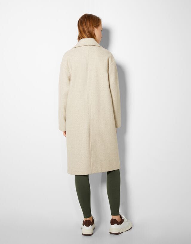 Bershka Synthetic Wool Coat, Women's Fashion, Coats, Jackets and Outerwear  on Carousell