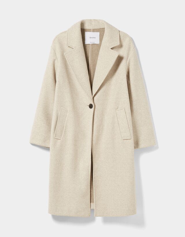 Synthetic wool coat hot sale