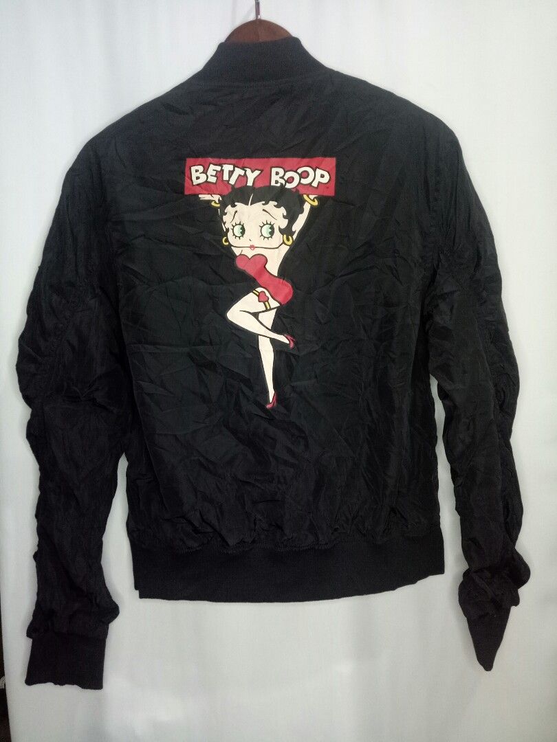 Betty Boop Bomber Jacket, Women's Fashion, Coats, Jackets and Outerwear ...