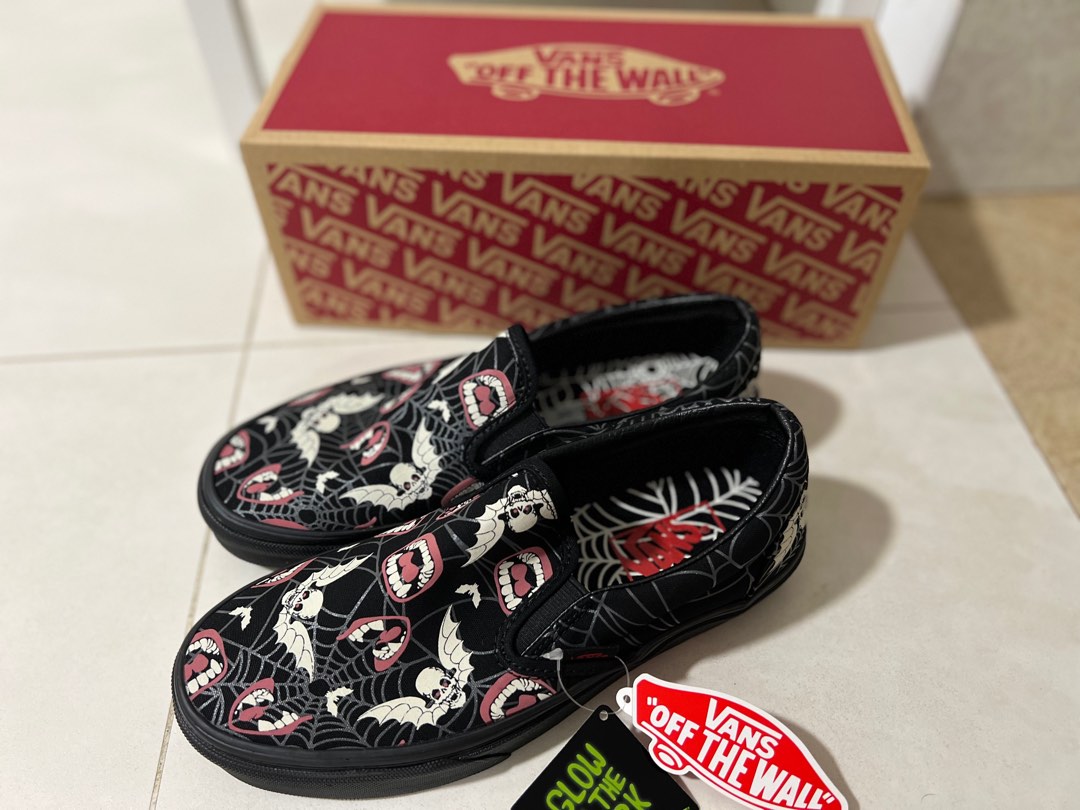 Glow in the dark vans slip ons hotsell
