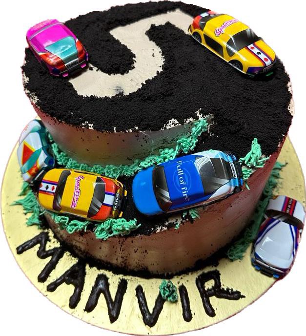 Car Theme Cake-Boy-Birthday Cakes-Friend In Knead-Coimbatore