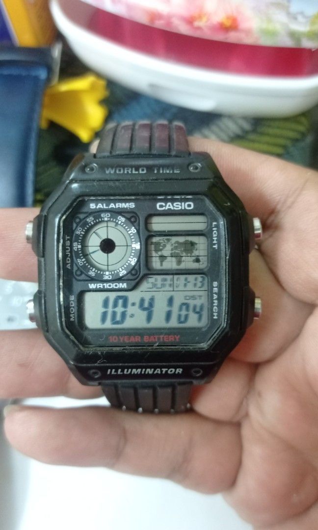 Jam casio illuminator world hot sale time