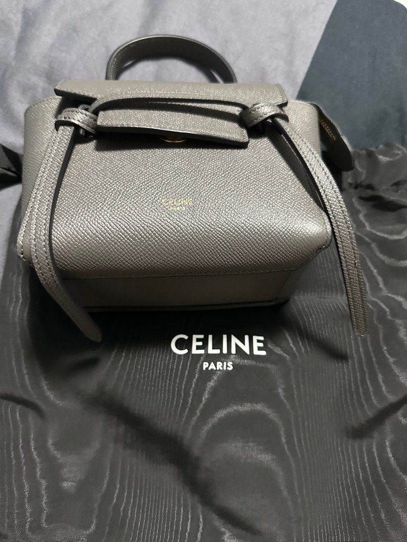 CELINE PICO BELT BAG IN GRAINED CALFSKIN GREY, Women's Fashion, Bags &  Wallets, Cross-body Bags on Carousell