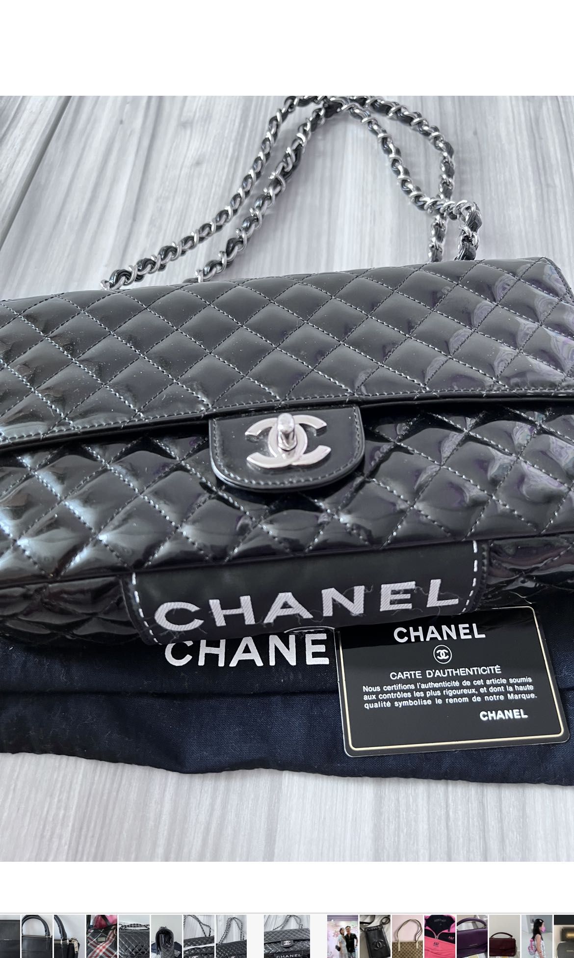 Chanel classic medium single flap bag in patent leather  thevintageseasons