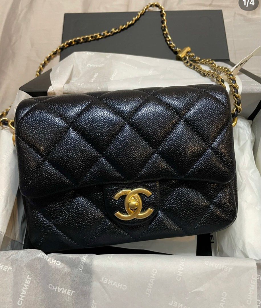 Chanel Mini Flap Iridescent Black CAVIAR, Luxury, Bags & Wallets on  Carousell