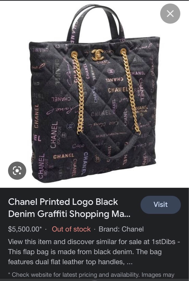 Chanel 2021 Black Leather Quilted Logo Shopping Tote at 1stDibs