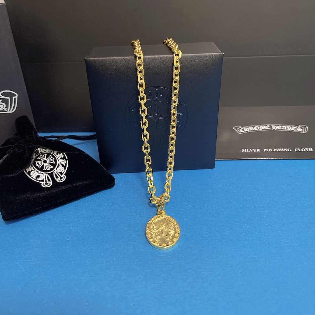 Chrome hearts gold necklace deals