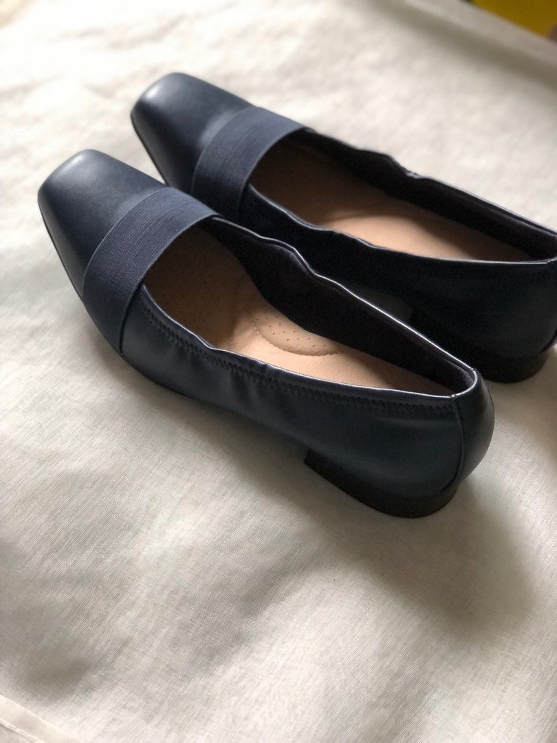 Clarks Navy Flats Tilmont Slip EU39