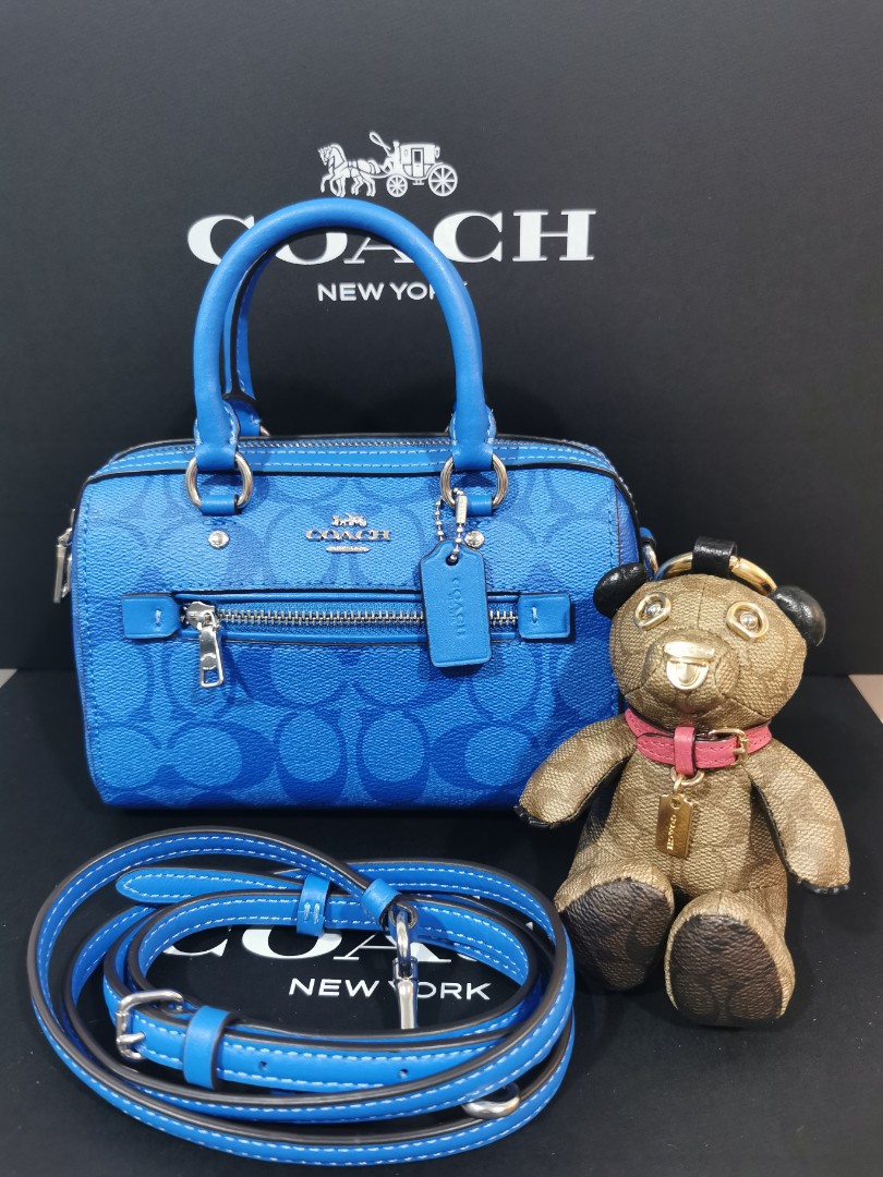 Coach+Mini+Rowan+Crossbody+In+Signature+Canvas+Bag+-+Blue+%28C9947%29 for  sale online