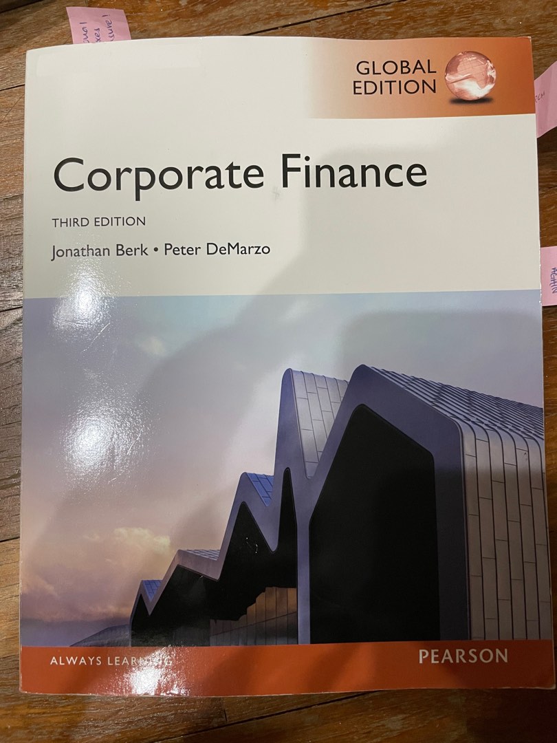 Corporate Finance Third Edition Global Edition Pearson Jonathan Berk