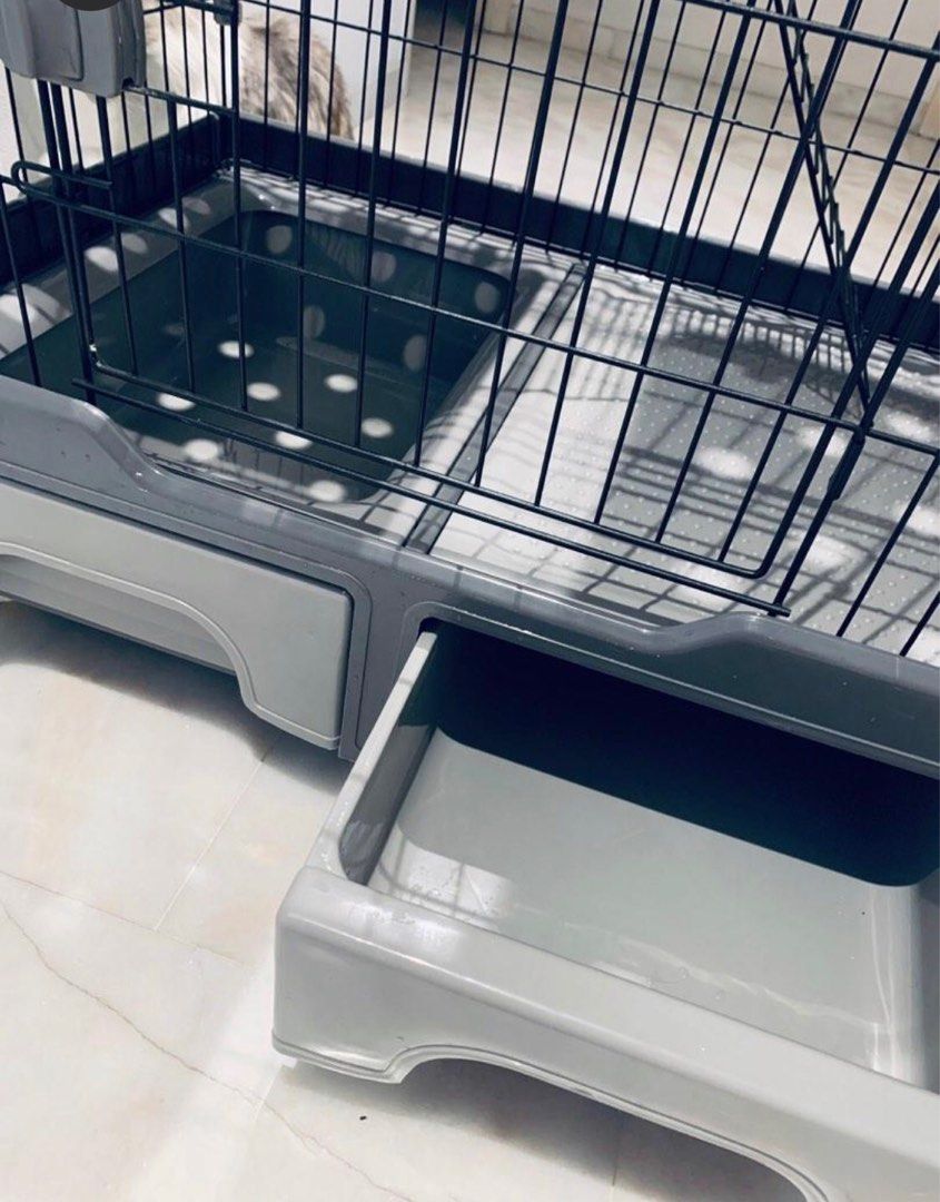 Deluxe Pet Cage Grey With Wheels Pet Supplies Homes Other Pet deluxe-pet-cage-grey-with-wheels-pet-supplies-homes-other-pet