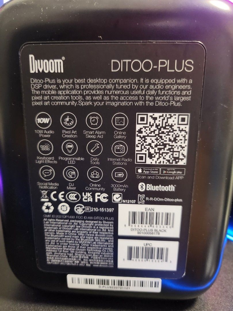 Divoom ditoo plus Bluetooth Speaker, Audio, Portable Music Players on ...