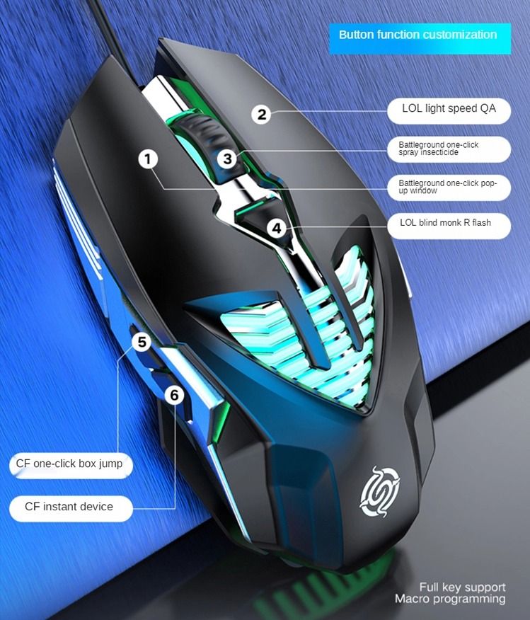 DPI Wired 6D Ergonomic Computer Gaming Mouse, Computers & Tech, Parts ...