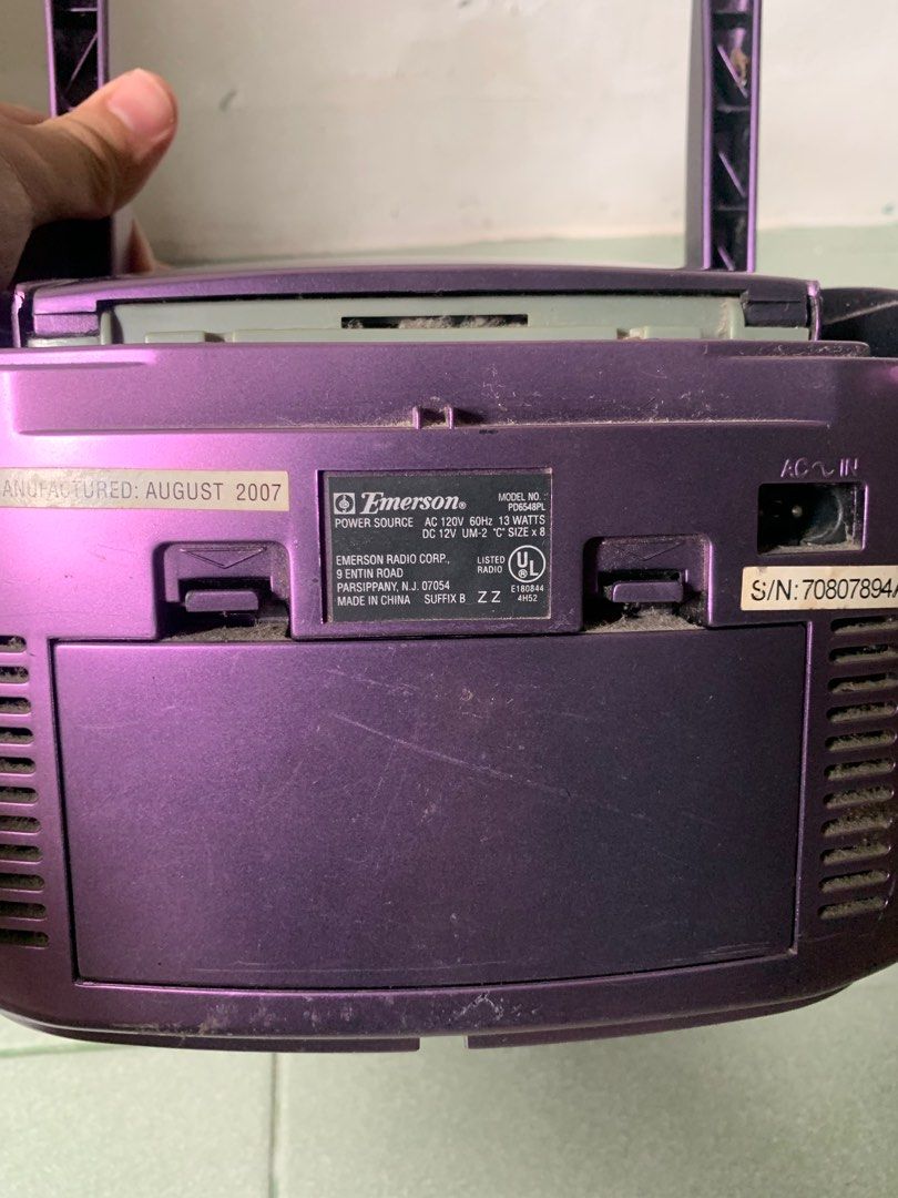 Emerson PD6548PL CD/Radio/Cassette Boombox, Audio, Portable Music Players on Carousell