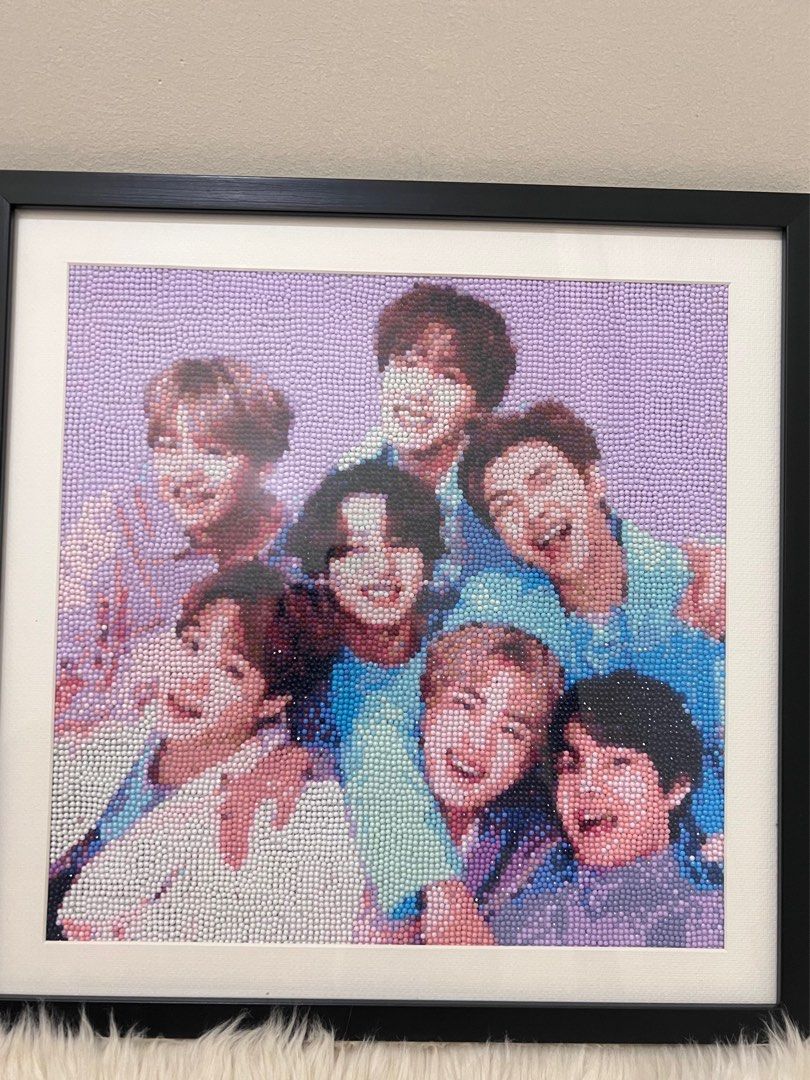 Finished DIY BTS DIAMOND PAINTING with Frame!✨