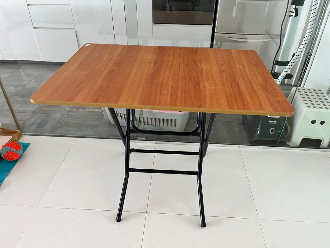 Foldable wooden table, Furniture & Home Living, Furniture, Tables
