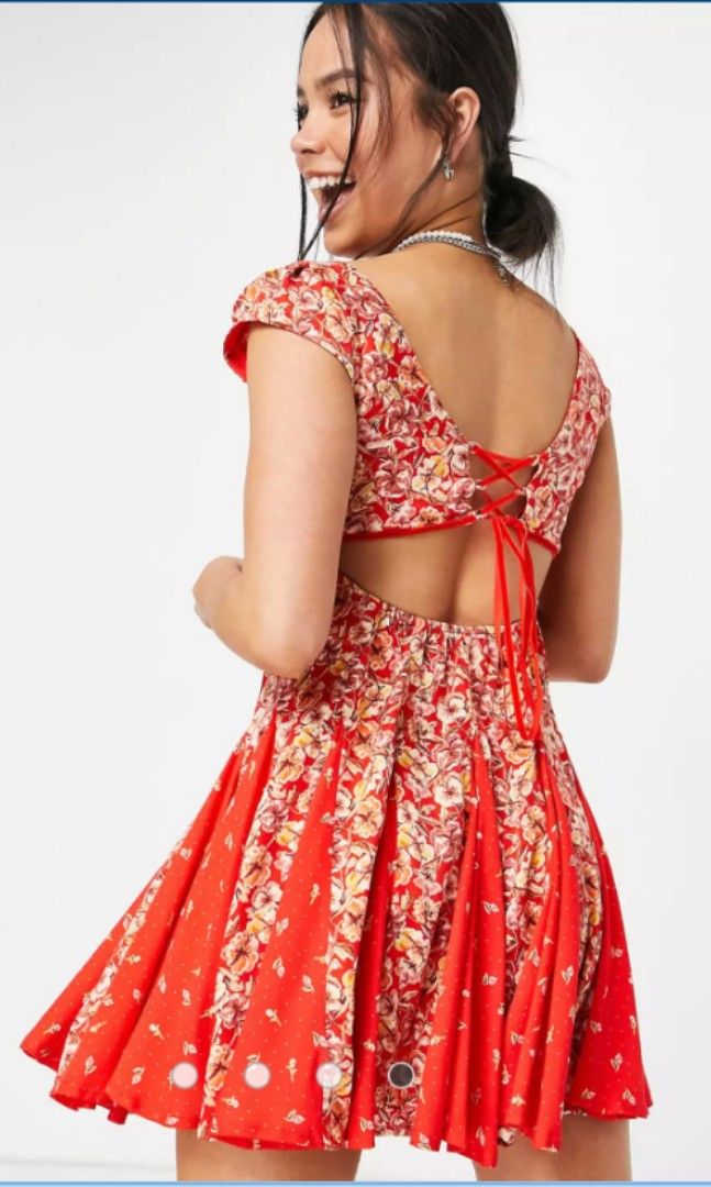 Free people red mini dress new arrivals