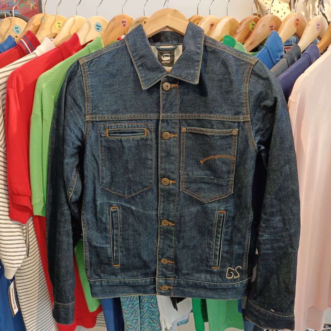 Mens g star denim jacket top