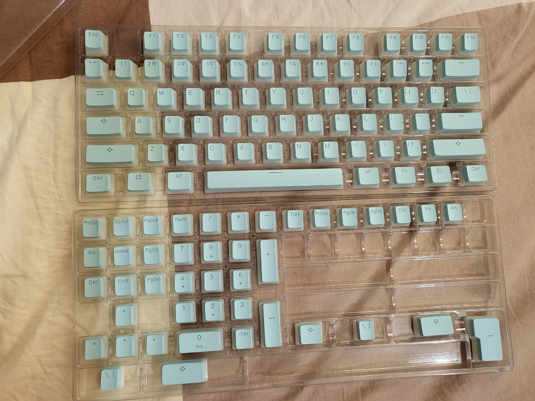 GMMK TKL (Barebones) with Pudding Keycaps (Blue), Computers & Tech