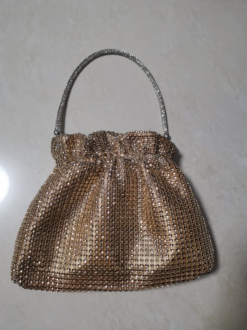 Glitter Grey Shoulder Bag 