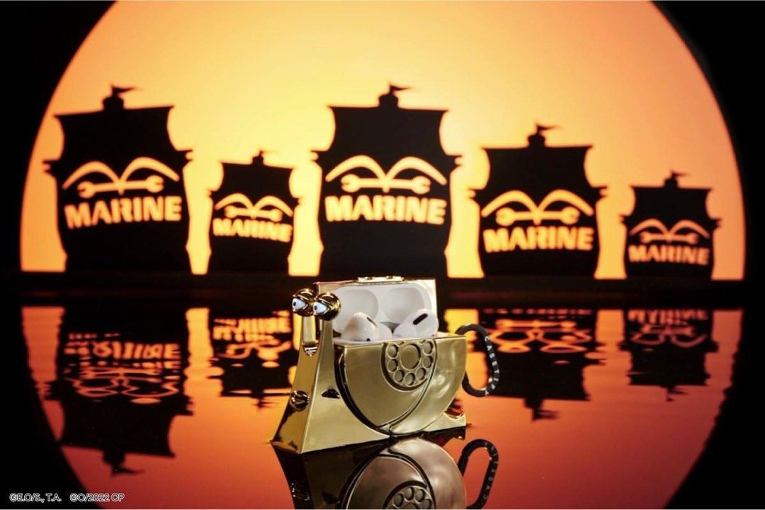 one piece 電蟲Golden Transponder Snail 3D AirPods Pro Case, 手提