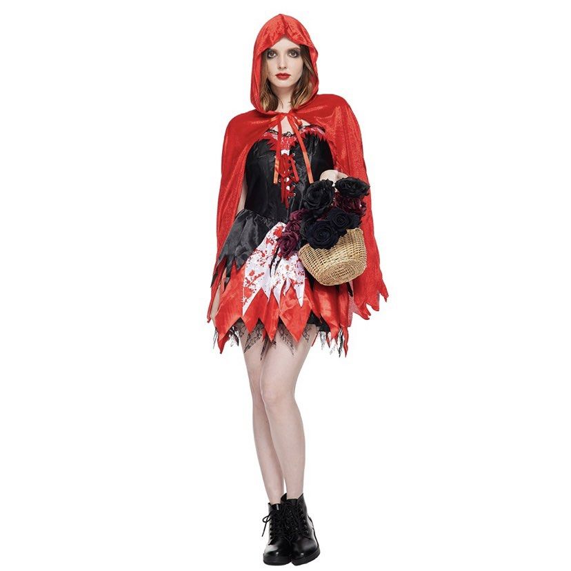 Halloween Costume Red Riding Hood Dress & Cape Set, Women's Fashion, Dresses  & Sets, Dresses on Carousell