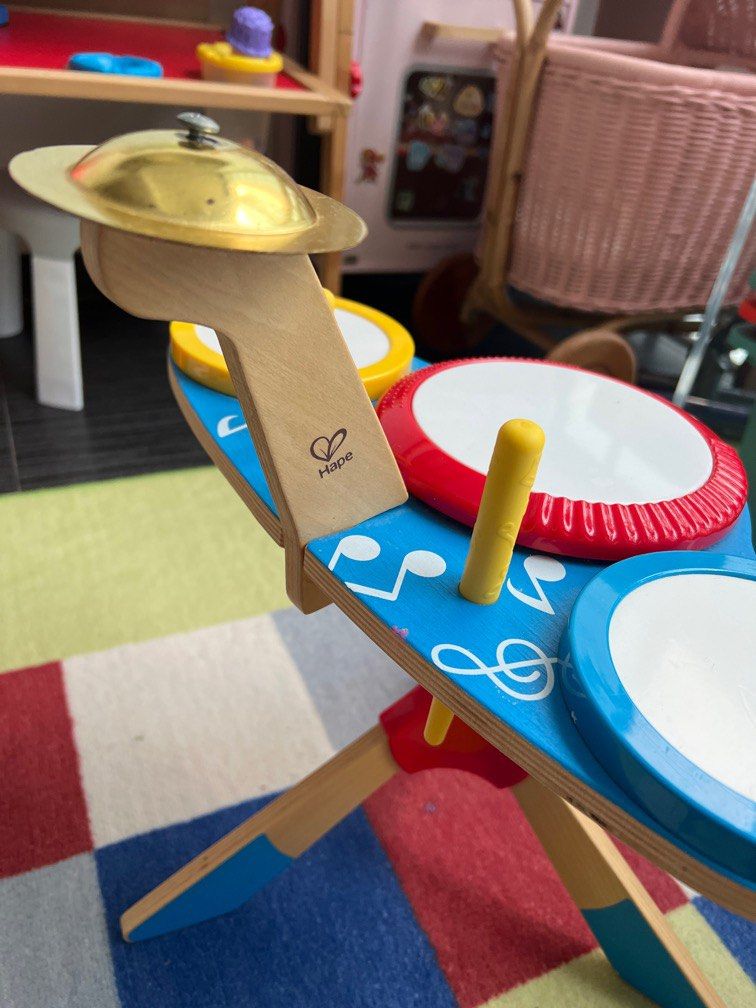 Hape drum set (authentic), Hobbies & Toys, Toys & Games on Carousell