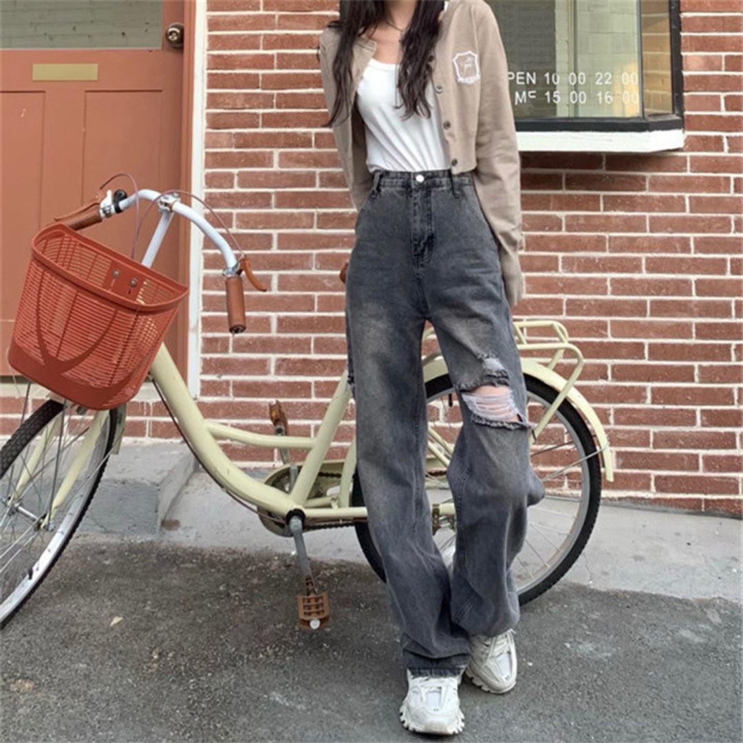 Baggy Ripped Jeans Womens main image 0