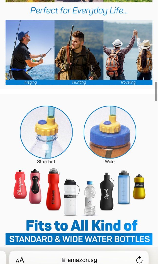 Hiking/Exercise Water Bottle Tube, Hobbies & Toys, Travel, Travel