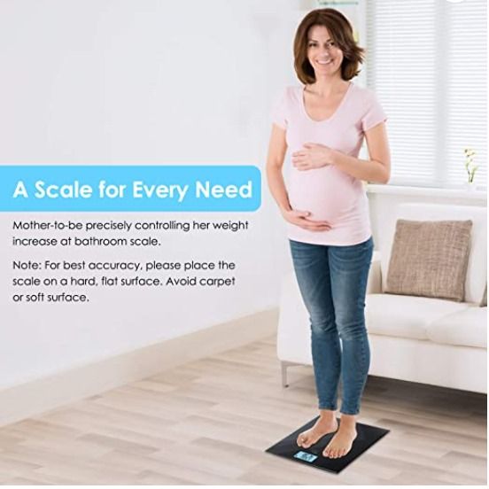 himaly Digital Body Weight Scale, USB Rechargeable Bathroom Scale with