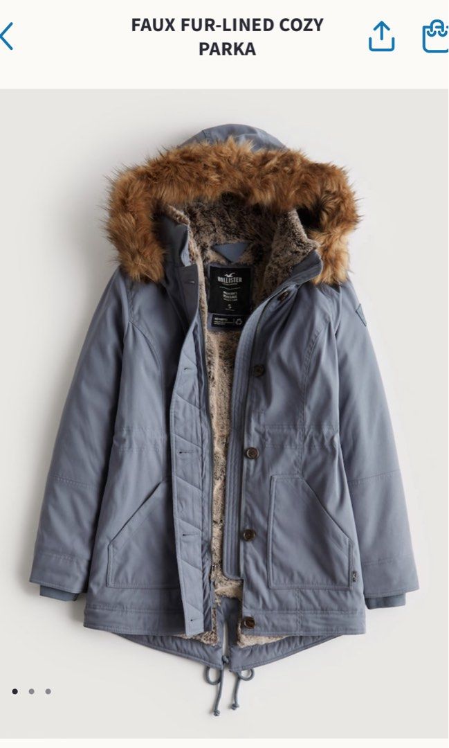 Hollister FAUX FUR-LINED COZY PARKA Jacket 外套加拿大代購美國代購, 女裝, 外套及戶外衣服-  Carousell