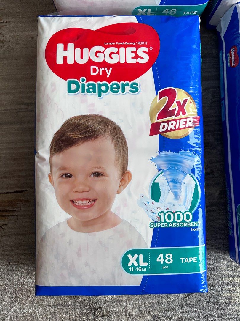 Huggies Diapers XL, Babies & Kids, Bathing & Changing, Diapers & Baby Wipes on Carousell