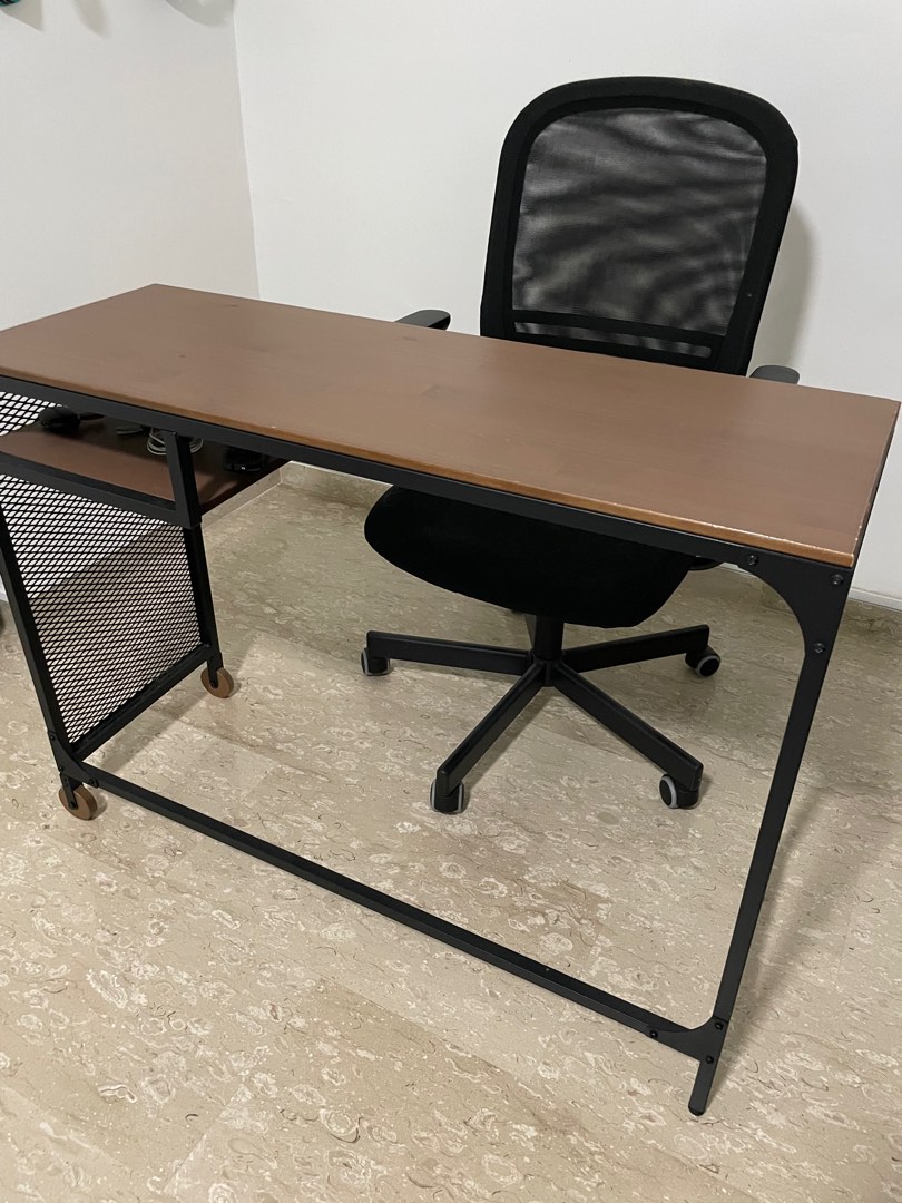 IKEA computer chair, Furniture & Home Living, Furniture, Tables & Sets