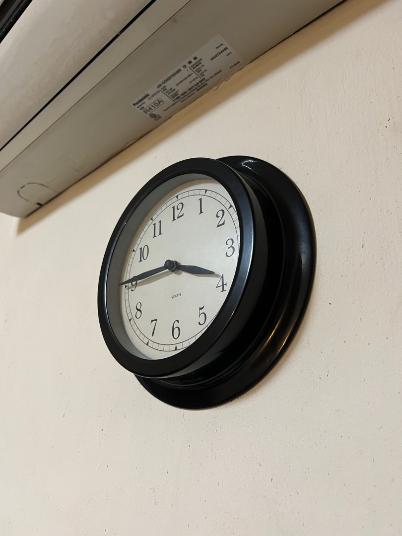 IKEA/ Quartz Wall Clock, Furniture & Home Living, Home Decor, Clocks on