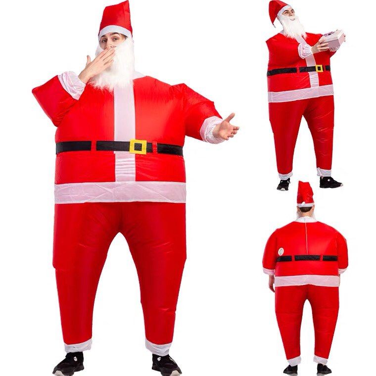 Inflatable Santa Claus Costume Adults Christmas Party Mascot