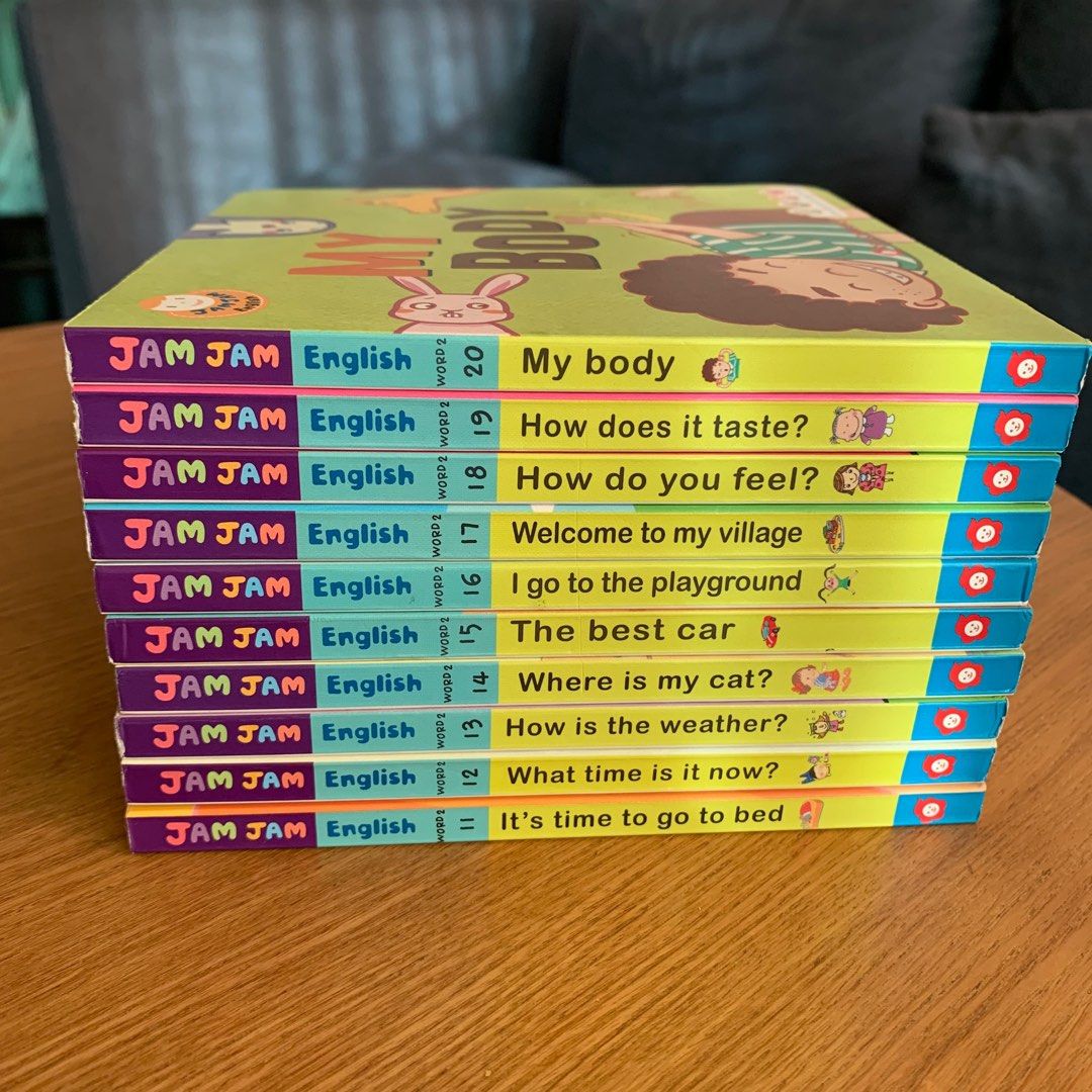 Jam Jam English 全套30本連100張Flash Card 加送 School Bus Flash Card, 興趣及遊戲