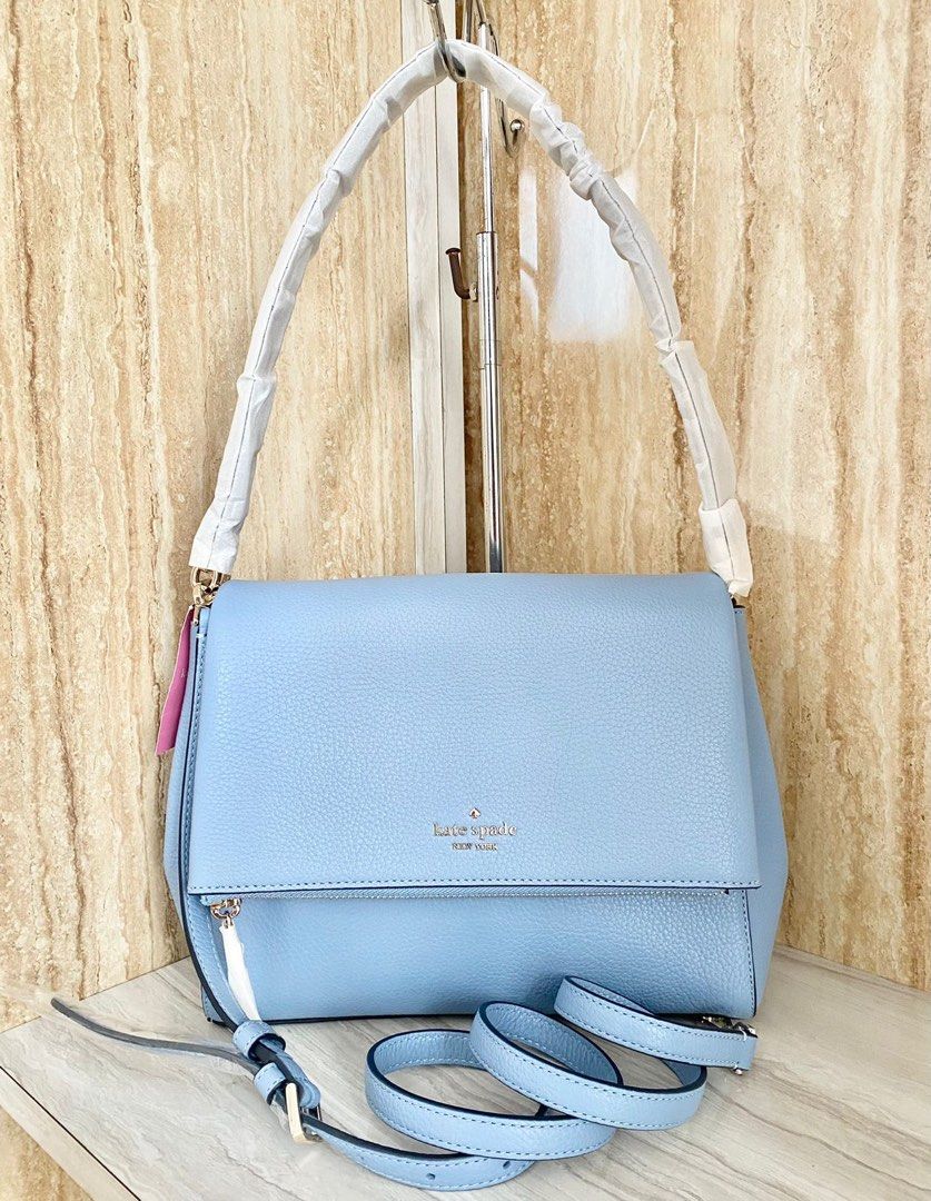 kate spade, Bags, Kate Spade Leila Medium Flap Shoulder Bag Dusty Blue