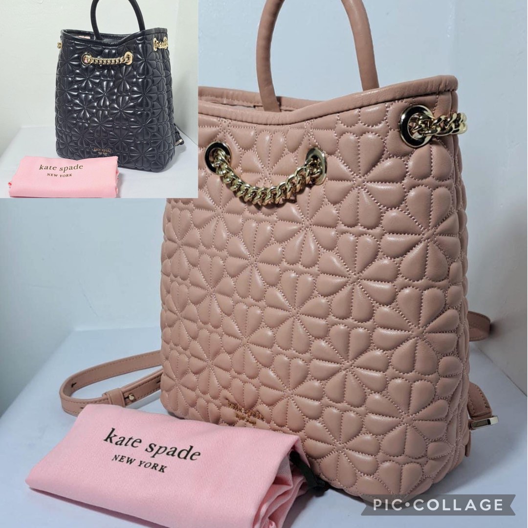 Kate spade quilted bloom backpack Original, Luxury, Bags & Wallets on