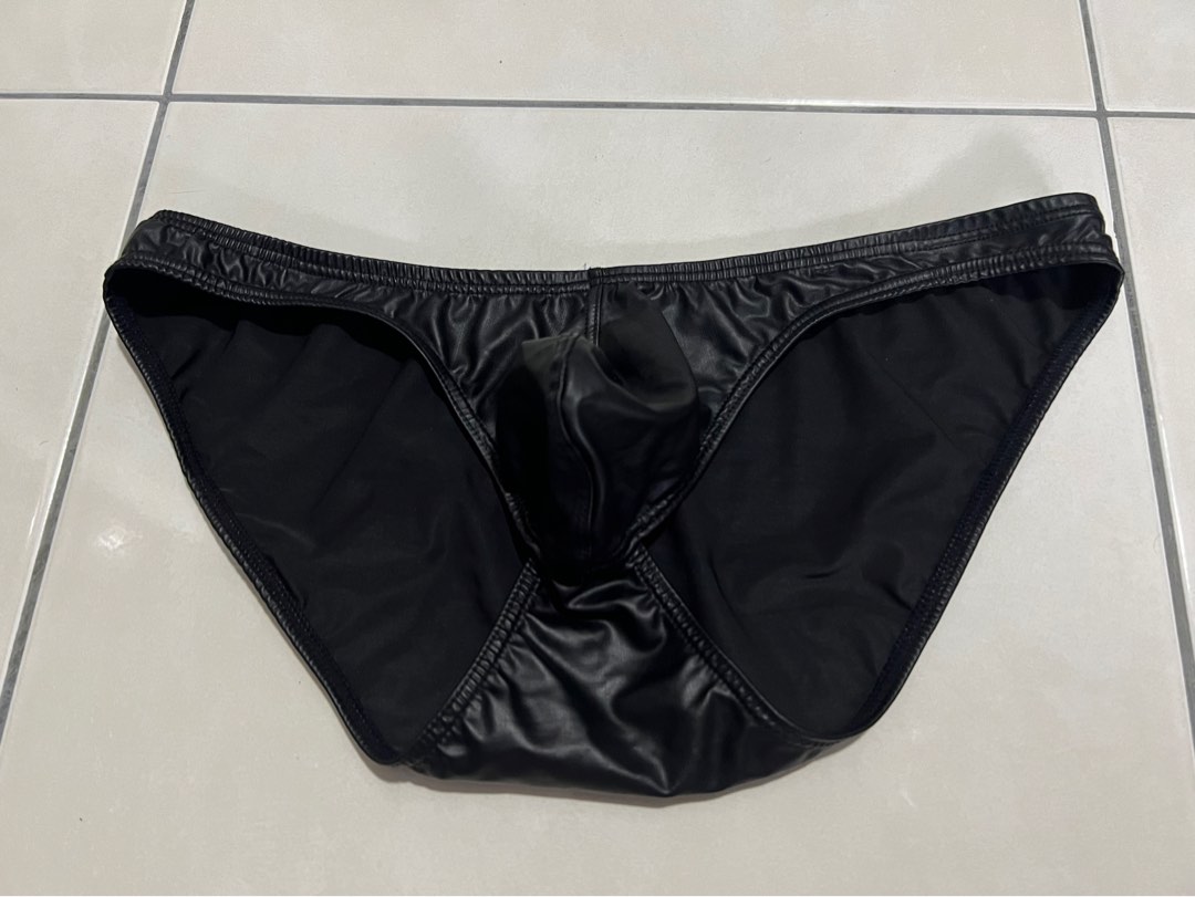 Leather Men Gym Underwear, Men’s Fashion, Bottoms, New Underwear on