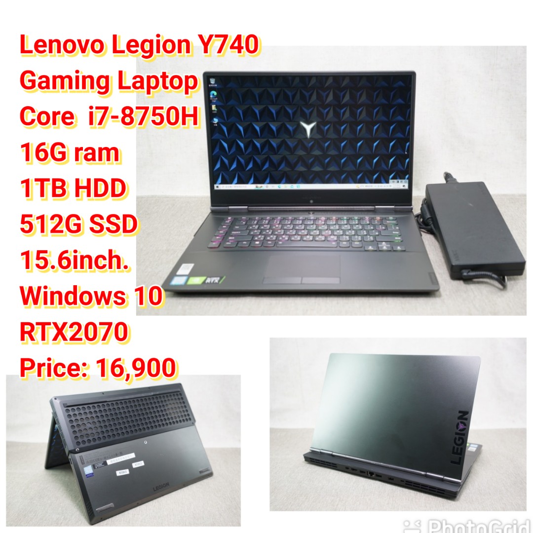 Lenovo Legion Y740 Gaming Laptop Core i7-8750H, 電腦及科技產品, 桌