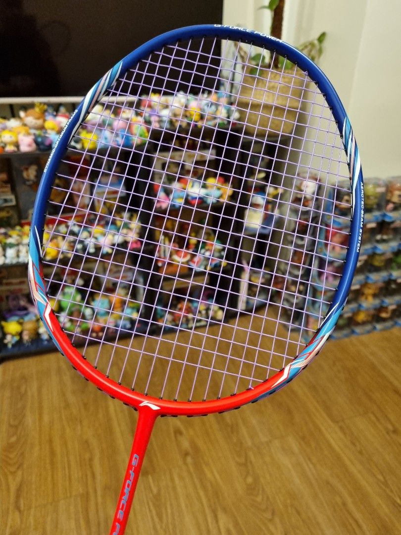 Lining Racket Red Li-ning Red and Blue Racket, Sports Equipment, Sports & Games, Racket ...