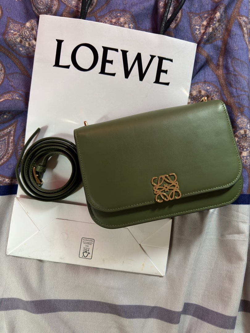 Loewe - Authenticated Goya Bag - Leather Black for Men, Never Worn, with Tag