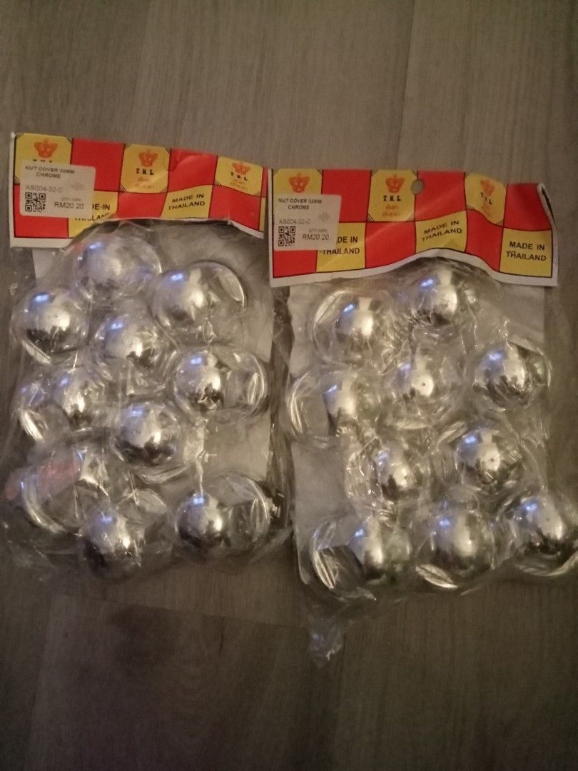 Chrome Lorry Wheel Nut Cover, Car Accessories, Accessories on Carousell