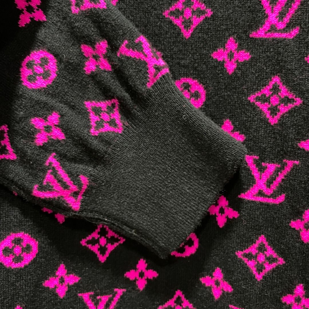 LOUIS VUITTON HALF AND HALF MONOGRAM CREWNECK