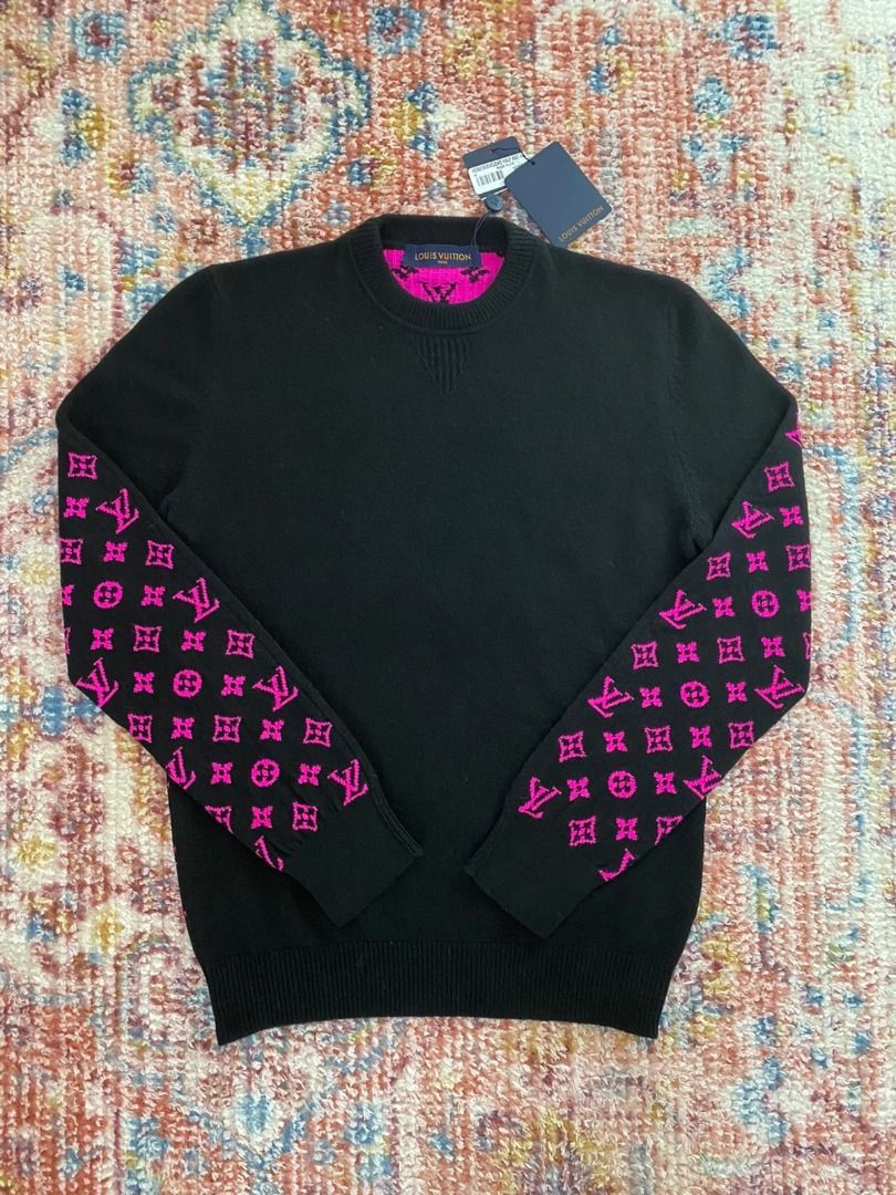 LOUIS VUITTON Half And Half Monogram Crewneck Rose Fluorescent 1A5D0H