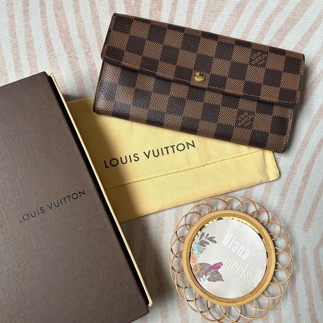 used Pre-owned Louis Vuitton Louis Vuitton Long Wallet Portefeuille Sarah Retiro Series M61184 (Fair), Adult Unisex, Size: (HxWxD): 10cm x 19cm x 3cm