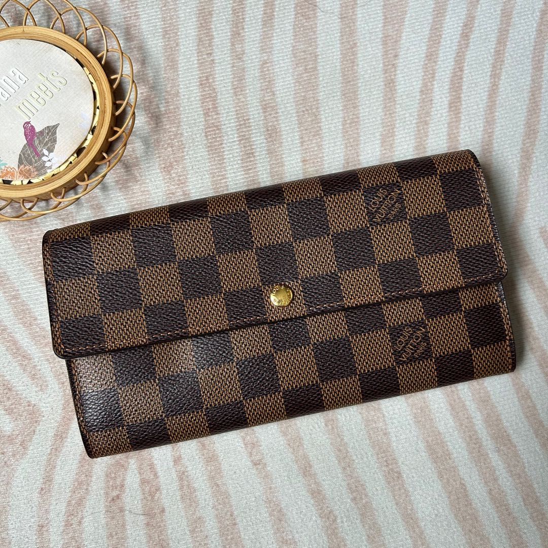 Louis Vuitton multiple wallet Damier Ebene mens - Depop