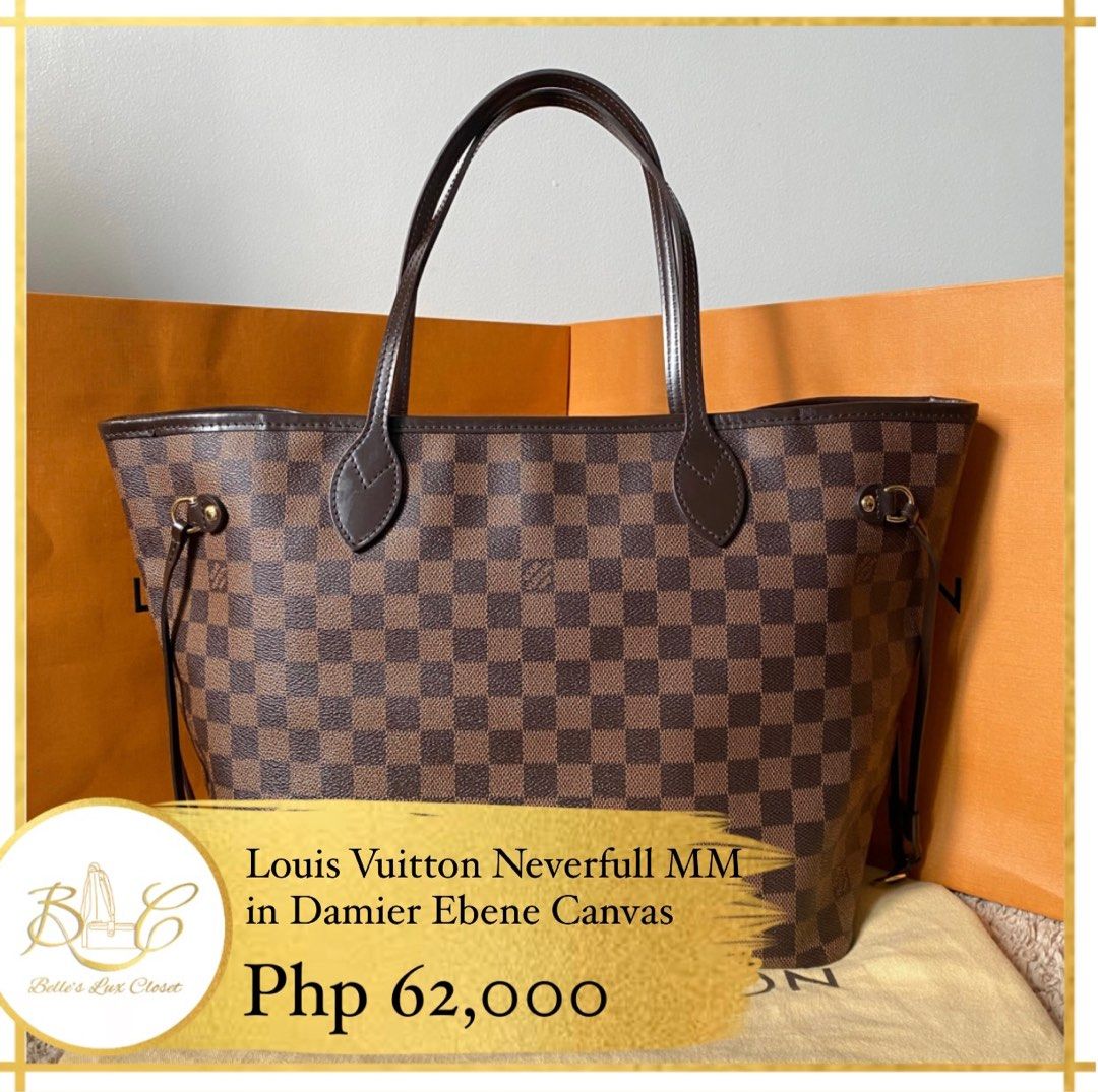 Louis Vuitton Damier Ebene Neverfull MM tote bag only, Women's Fashion, Bags  & Wallets on Carousell